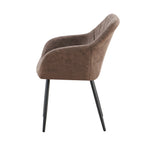 Stoel 'Peron' Micro fiber PU Bruin