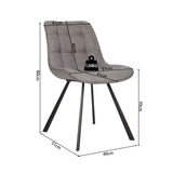 Stoel 'Ariba' Stof Ote Montego 466 Grijs
