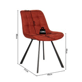 Stoel 'Ariba' Stof Ote Montego 253 Rood