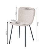 Stoel 'Susan' Bouclé Zand