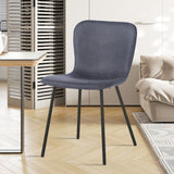 Stoel 'Susan' PU Donkergrijs