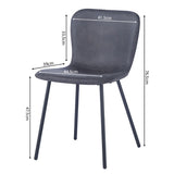 Stoel 'Susan' PU Donkergrijs