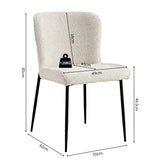 Stoel 'Lisa' Bouclé Ecru