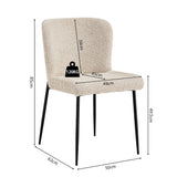 Stoel 'Lisa' Bouclé Beige