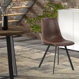 Stoel 'Oslo' PU Bruin