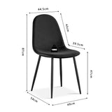 Stoel 'Boy' Fluweel Zwart