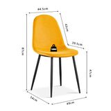 Stoel 'Boy' Fluweel Geel