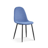 Stoel 'Boy' Fluweel Lichtblauw