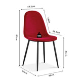 Stoel 'Boy' Fluweel Bordeaux