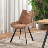 Stoel 'Pablo' Micro fiber PU Donker bruin