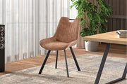 Stoel 'Pablo' Microvezel PU Donkerbruin