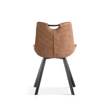 Stoel 'Pablo' Micro fiber PU Donker bruin