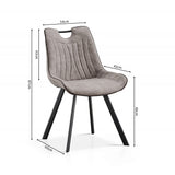 Stoel 'Pablo' Micro fiber PU Grijs