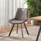 Stoel 'Pablo' Micro fiber PU Donkergrijs