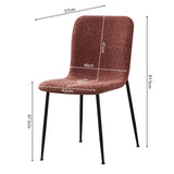 Stoel 'Alice' Bouclé Roze