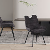 Stoel 'Nina' Fluweel Grijs