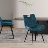 Stoel 'Nina' Fluweel Petrol