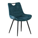 Stoel 'Nina' Fluweel Petrol