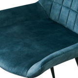 Stoel 'Nina' Fluweel Petrol