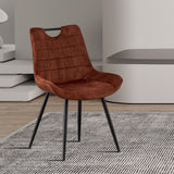 Stoel 'Nina' Fluweel Roest