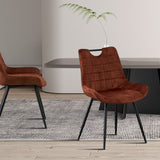 Stoel 'Nina' Fluweel Roest