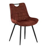 Stoel 'Nina' Fluweel Roest