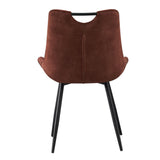 Stoel 'Nina' Fluweel Roest