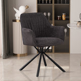 Stoel 'Lucie' Bouclé Grijs Rug PU Lichtgrijs