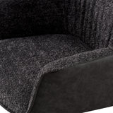 Stoel 'Lucie' Bouclé Grijs Rug PU Lichtgrijs