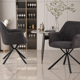 Stoel 'Lucie' Bouclé Grijs Rug PU Lichtgrijs