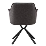 Stoel 'Lucie' Bouclé Grijs Rug PU Lichtgrijs