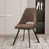 Stoel 'Filou' Bouclé Zand Rug PU Bruin