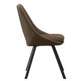 Stoel 'Filou' Bouclé Zand Rug PU Bruin