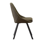 Stoel 'Filou' Bouclé Groen Rug PU Donkergroen