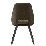 Stoel 'Filou' Bouclé Groen Rug PU Donkergroen