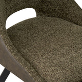 Stoel 'Filou' Bouclé Groen Rug PU Donkergroen