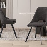 Stoel 'Filou' Bouclé Grijs Rug PU Lichtgrijs