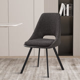 Stoel 'Filou' Bouclé Grijs Rug PU Lichtgrijs