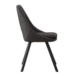 Stoel 'Filou' Bouclé Grijs Rug PU Lichtgrijs