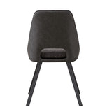 Stoel 'Filou' Bouclé Grijs Rug PU Lichtgrijs