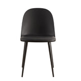 Stoel 'Jasmin' Zitting PP kussen PU Zwart