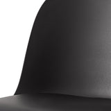 Stoel 'Jasmin' Zitting PP kussen PU Zwart
