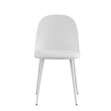 Stoel 'Jasmin' Zitting PP kussen PU Wit