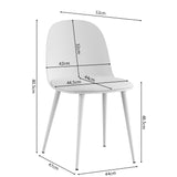 Stoel 'Jasmin' Zitting PP kussen PU Wit