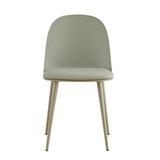 Stoel 'Jasmin' Zitting PP kussen PU Grijs-groen