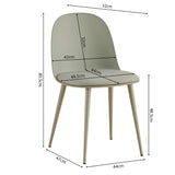 Stoel 'Jasmin' Zitting PP kussen PU Grijs-groen