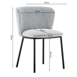 Stoel 'Arthur' Stof Ote Belfast 41 Lichtgrijs