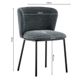 Stoel 'Arthur' Stof Ote Belfast 39 Donkergrijs