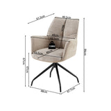 Stoel 'Lamor' Draaibaar tot 0 Stof Davis Perfect Harmony 04 Zand