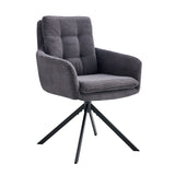 Stoel 'Luna' Draaibaar tot 0 Corduroy Fabb Hyper 16 Grijs